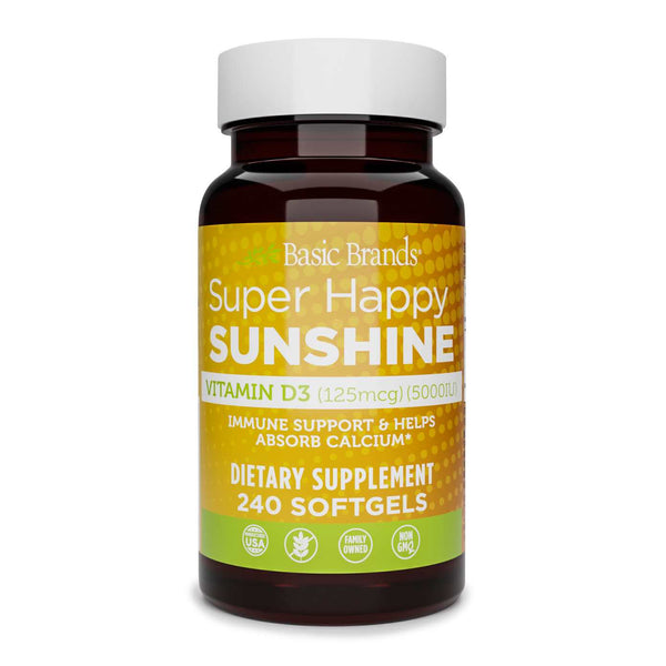 main bottle of super happy sunshine vitamin D3